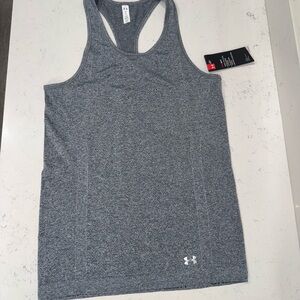 Under Armour Heathered Gray Heat Gear Racerback Tank